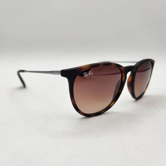 Ray-Ban Sunglasses RB4171 Erika Rubber Havana Brown Gradient Dark Brown Lens - Picture 8 of 16